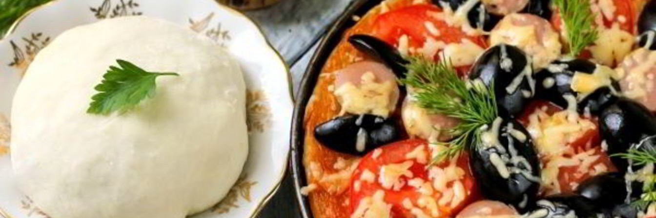 Тесто для пиццы без дрожжей