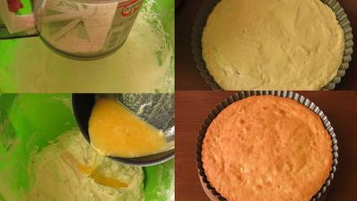 бисквитный торт с ежевикой и мятным кремом шибуст