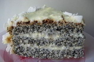 Маковый торт с кокосовой стружкой в мультиварке