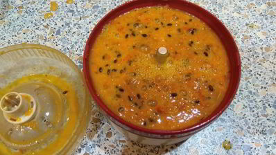 морковный торт с облепихово-мандариновым кули