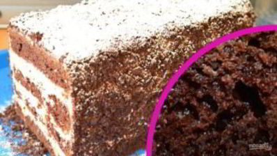 шоколадный бисквит на раз, два, три