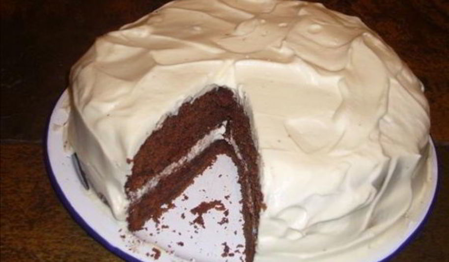 Рецепт шоколадного торта с белым кремом