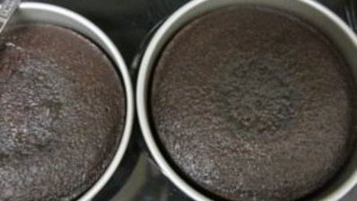 шоколадный торт с белым кремом