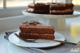 Шоколадный воздушный торт