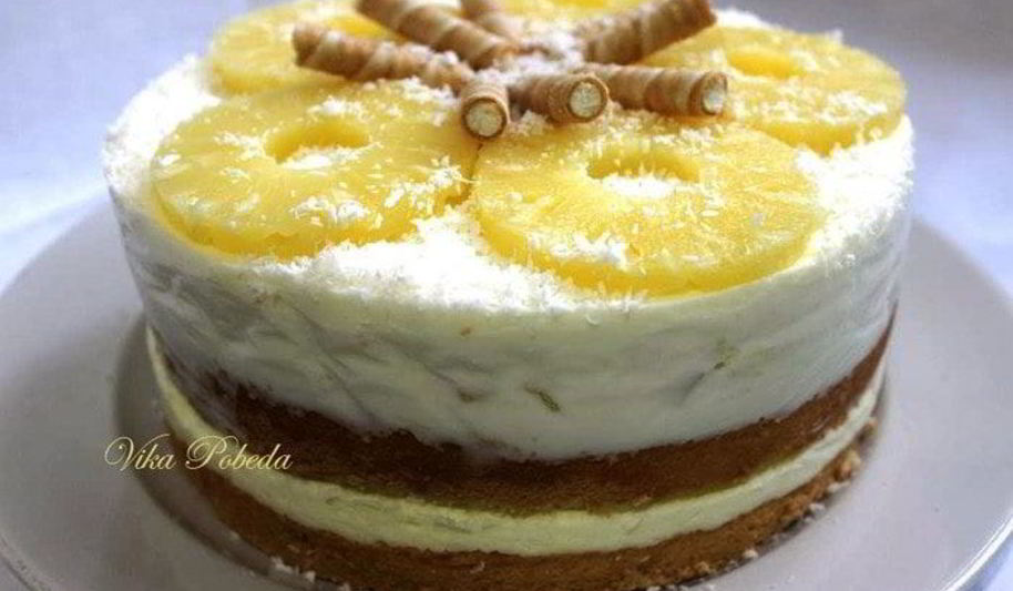 Рецепт торта ананасово-кокосовый