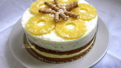 торт ананасово-кокосовый