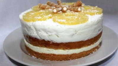 торт ананасово-кокосовый