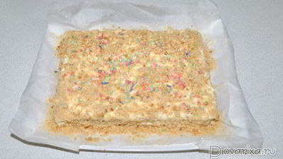 торт без выпечки из печенья с кремом