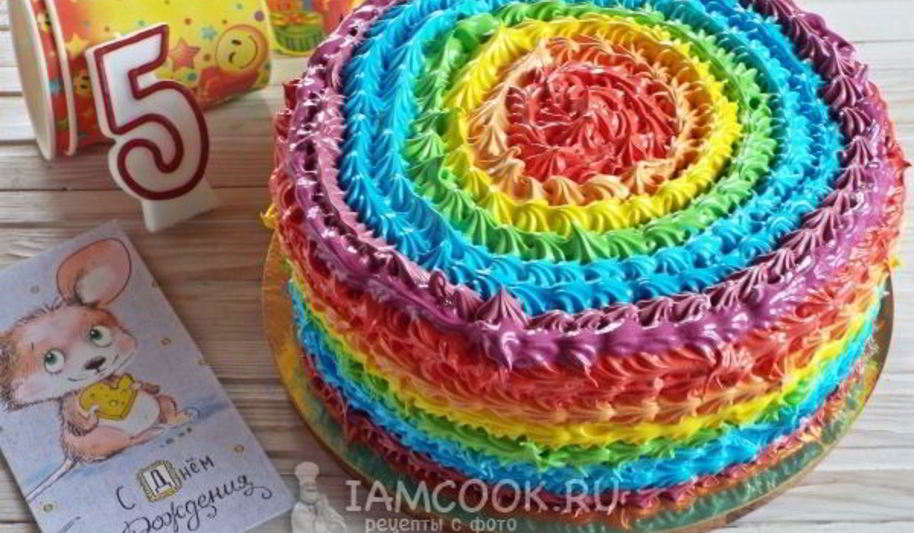 Рецепт торта радуга