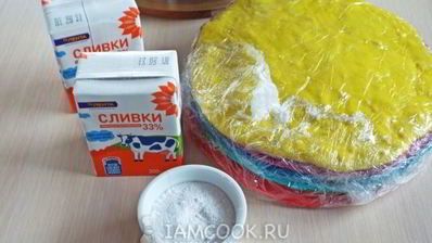 торт радуга