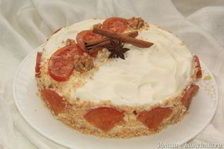 Торт с карамельными апельсинами