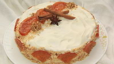 торт с карамельными апельсинами