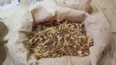 яично-мясной тортик со вкусом шавермы