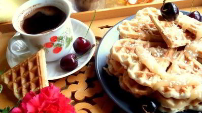 овсяные вафли с кунжутом