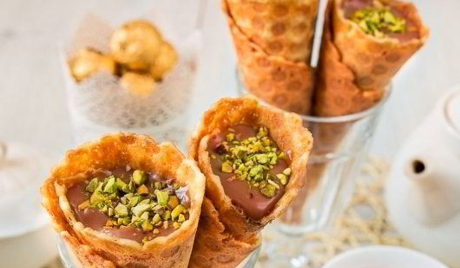 Рецепт вафельных трубочек с кремом