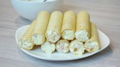 вафельные трубочки с начинкой