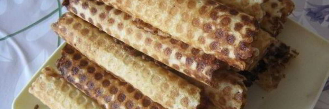 Вафельные трубочки со сгущенкой