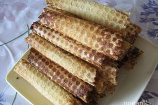 Вафельные трубочки со сгущенкой