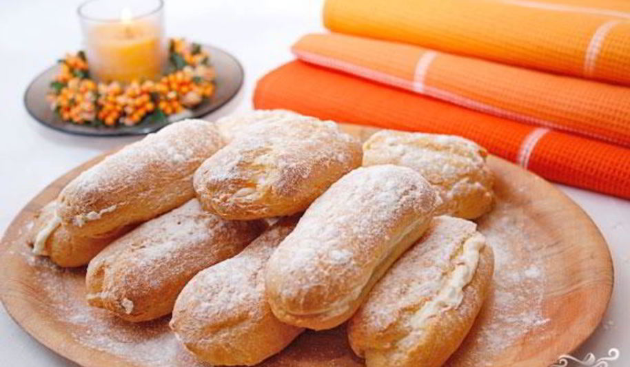 Рецепт эклеров со сливочным кремом