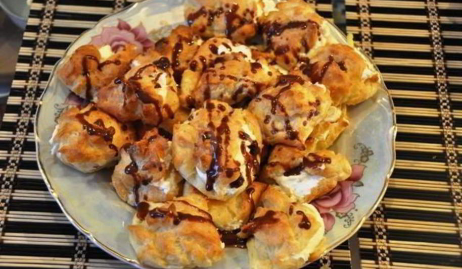 Рецепт заварных профитролей глазированных