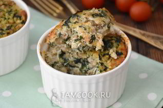 Гречневая запеканка с рикоттой и шпинатом