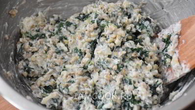 гречневая запеканка с рикоттой и шпинатом