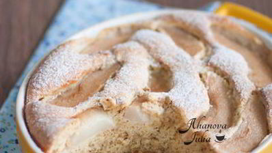 грушевая запеканка c фундуком