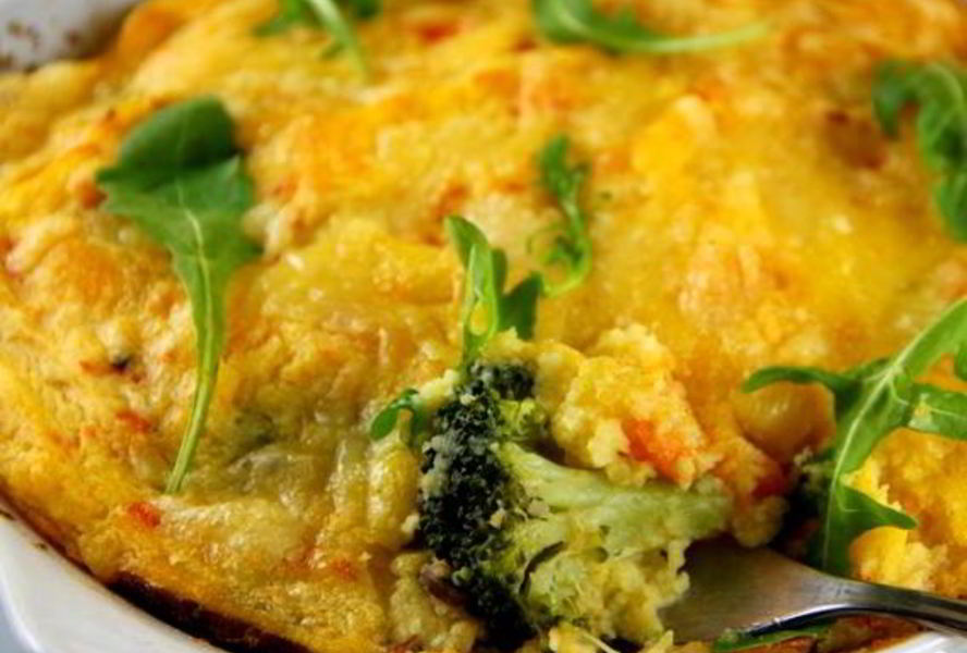 Картофельная запеканка с брокколи