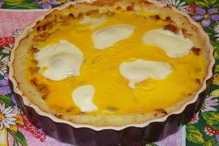 Картофельная запеканка с икрой