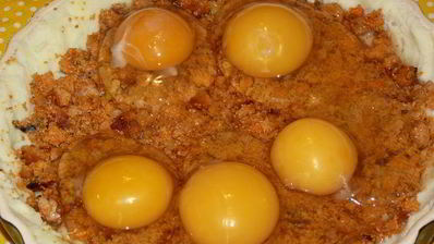 картофельная запеканка с икрой