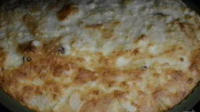 пышная творожная запеканка с яблоками