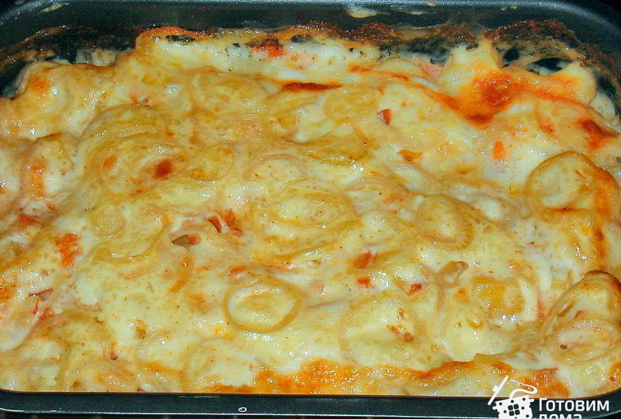 Рыбная запеканка с картофелем