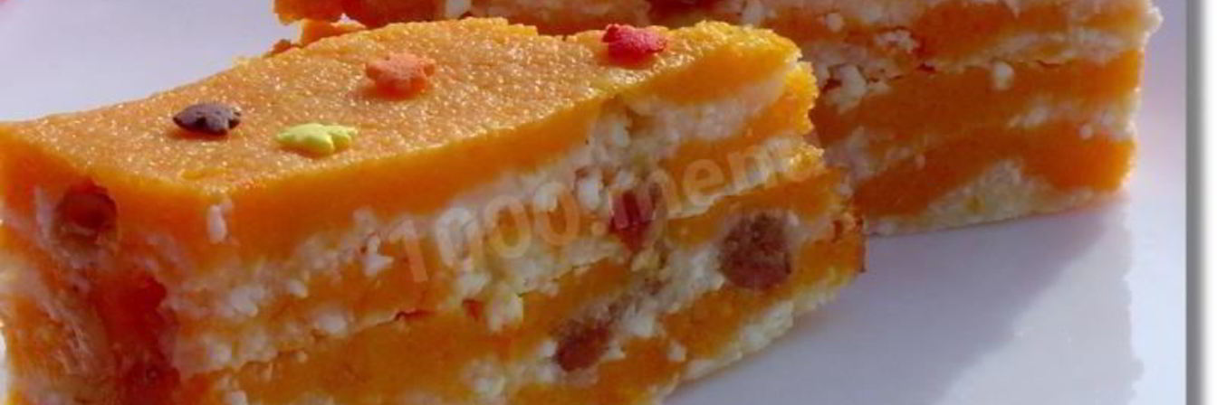 Творожная запеканка диетическая в духовке с тыквой