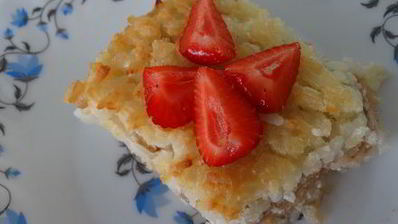 ванильно-рисовая запеканка с яблоками