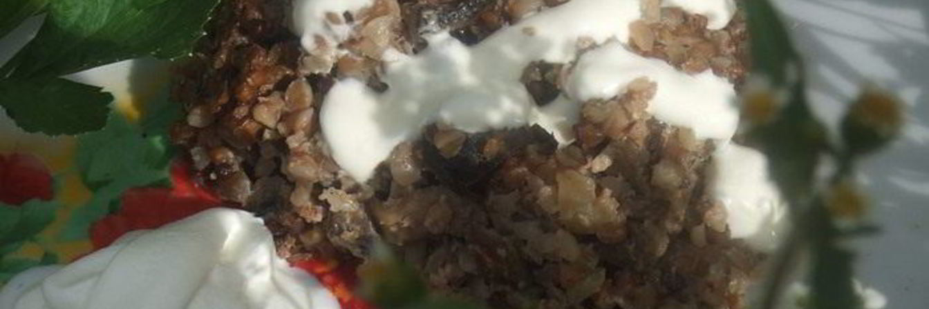 Запеканка гречневая с грибами