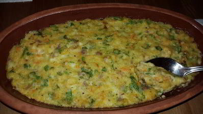 запеканка из чечевицы с кабачком и сыром