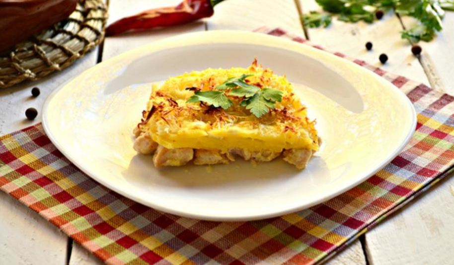 Рецепт запеканки из куриной грудки с картофелем