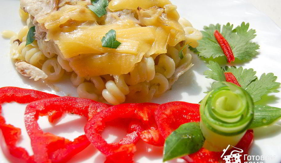 Рецепт запеканки из макарон с курицей