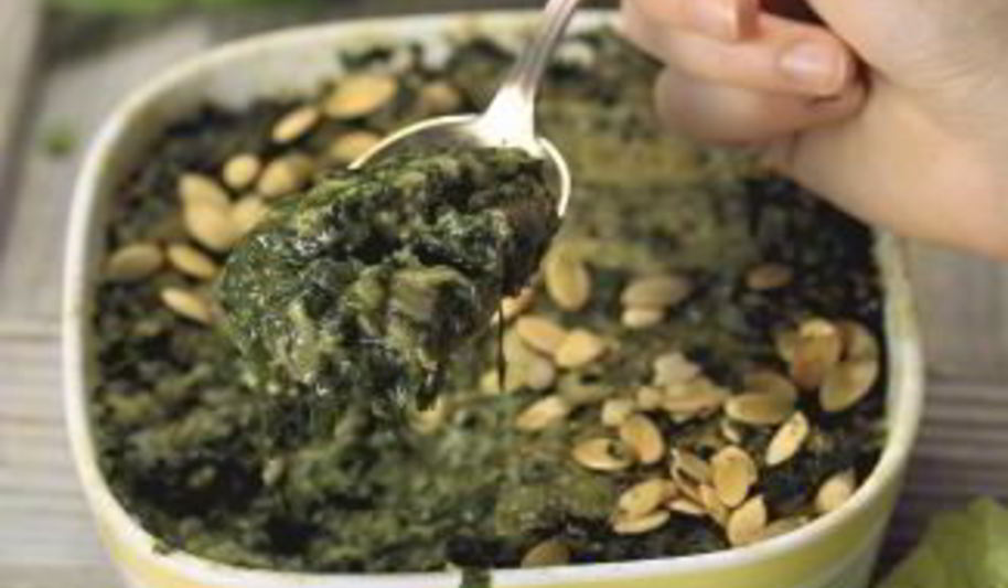 Рецепт запеканки из зелени в сливочном соусе