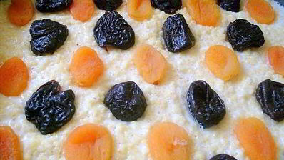 запеканка с черносливом и курагой