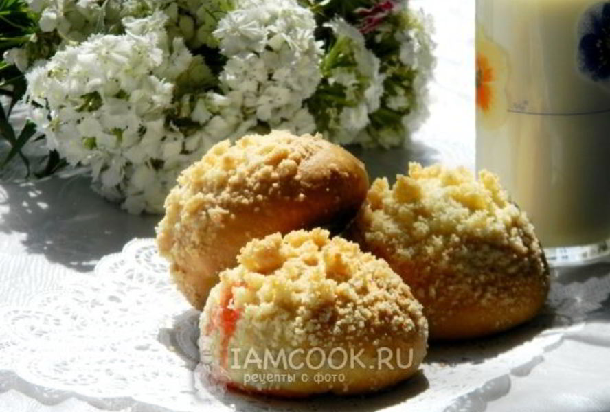 Булочки с джемом и штрейзелем