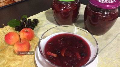 джем из яблок с черноплодной рябиной в мультиварке