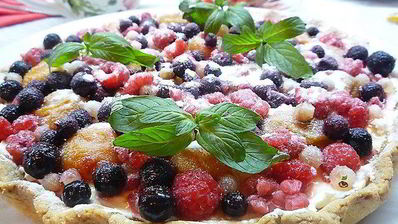 кростата с абрикосовым джемом и рикоттой