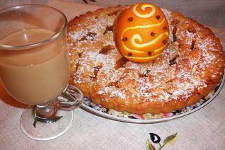 Кростата с апельсиновым джемом