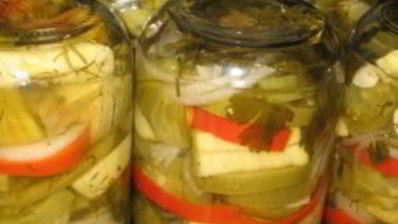 кабачки с помидорами на зиму