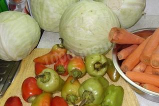 Капуста с перцем на зиму