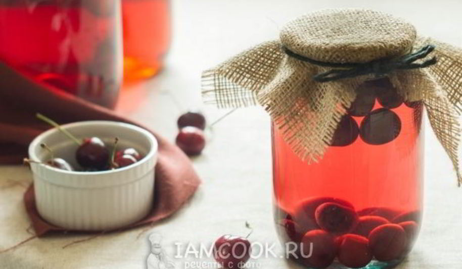 Рецепт компота из черешни без стерилизации на зиму