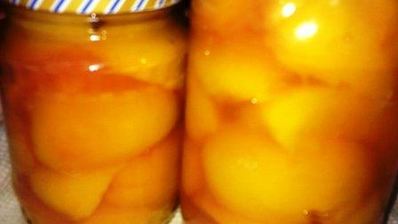 компот из персиков в сливовой заливке
