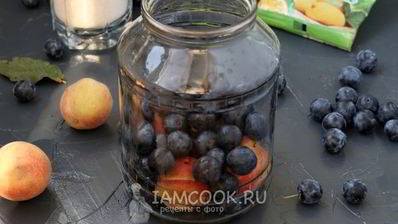 компот из терна и персиков на зиму