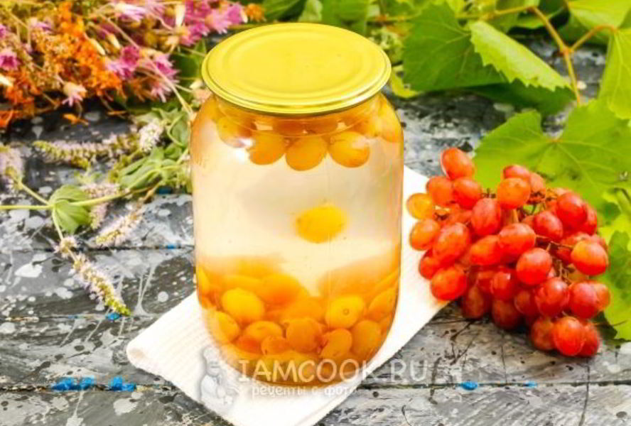 Компот из винограда кишмиш на зиму